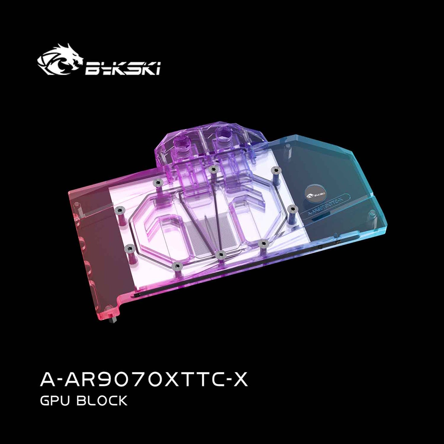 Bykski GPU Water Block For AS Rock AMD Radeon™ RX9070XT , Full Cover With Backplate PC Water Cooling Cooler, A-AR9070XTTC-X