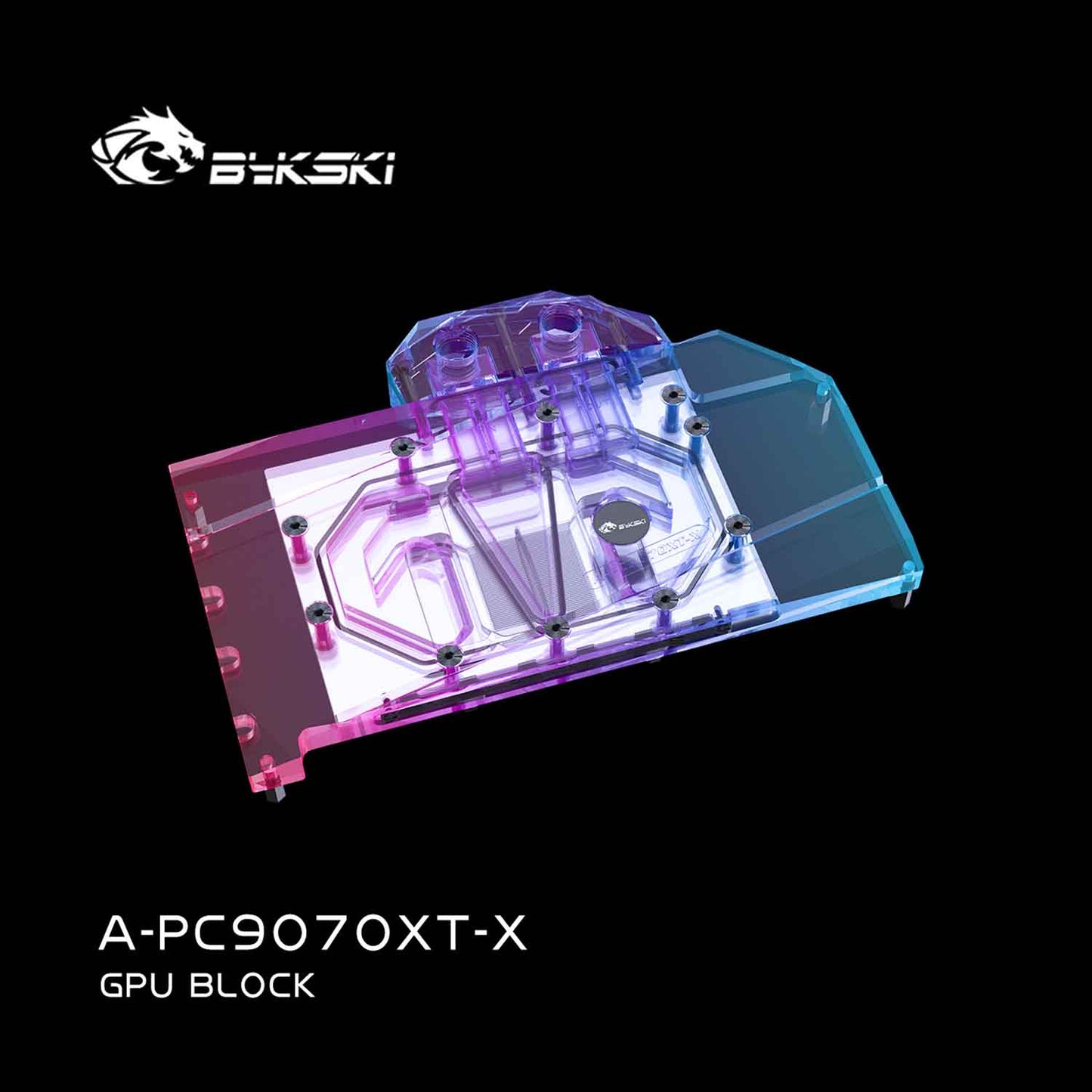 Bykski GPU Water Block For AMD RADEON RX9070 XT , Full Cover With Backplate PC Water Cooling Cooler, A-PC9070XT-X