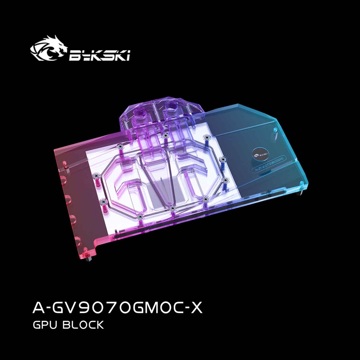 Bykski GPU Water Block For GIGABYTE Sapphire Radeon RX 9070 , Full Cover With Backplate PC Water Cooling Cooler, A-GV9070GMOC-X