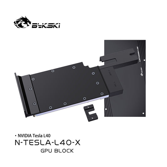 Bykski GPU Block For NVIDIA TESLA L40, High Heat Resistance Material POM + Full Metal Construction, | Water Cooling Block