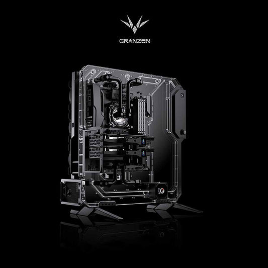 Granzon G20 Open Frame Water Cooling PC Case, Built-in Distro Plate, E-ATX/ATX/MATX ITX Otherboard Support | Distro Plate