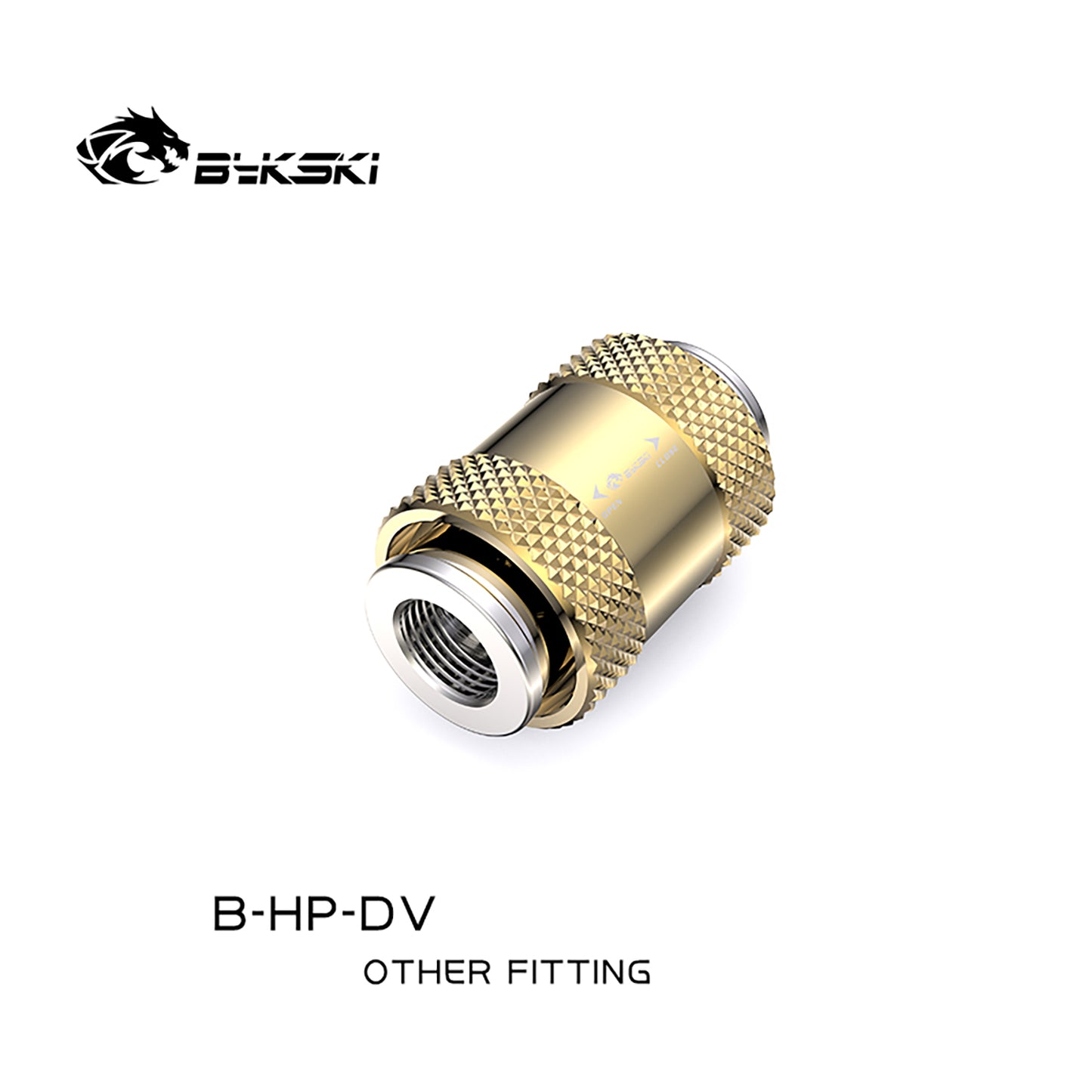 Bykski Water Valve Female To Female Colour Switch, For Hard Tube Push the Switch To Drain, B-HP-DV
