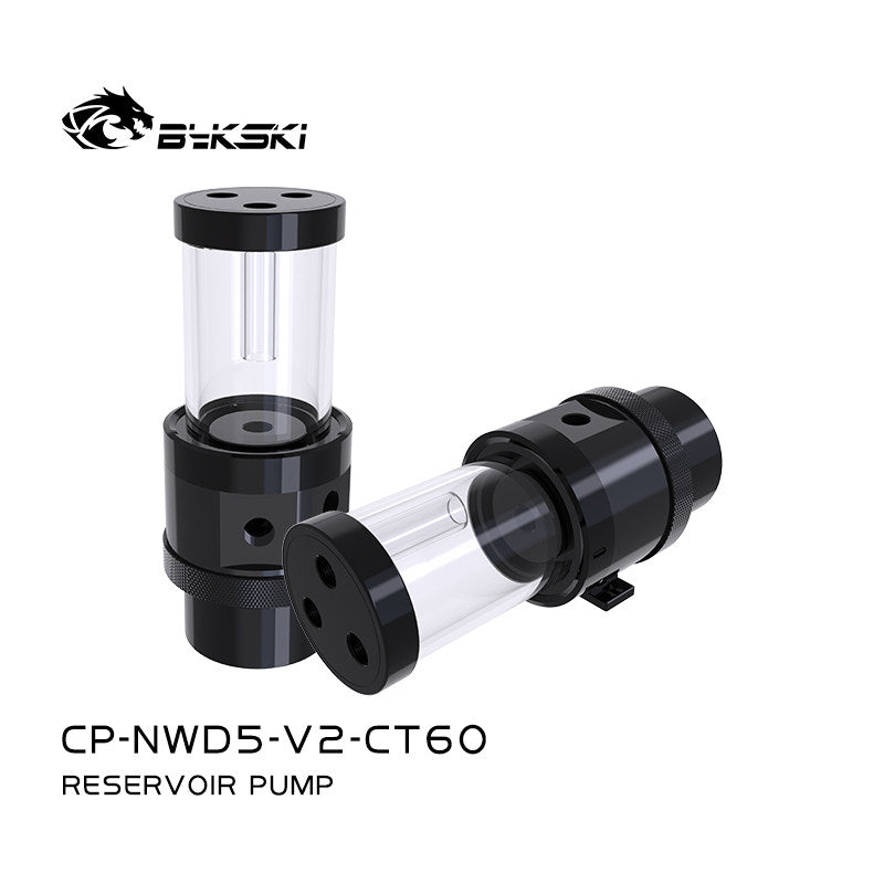 Bykski CP-NWD5-X-CT60 , Combinaison Pompe-Reserovir Série Bykski D5 Avec Éclairage, Débit Maximum 1100L/H Ascenseur Maximum 3.8 Mètres