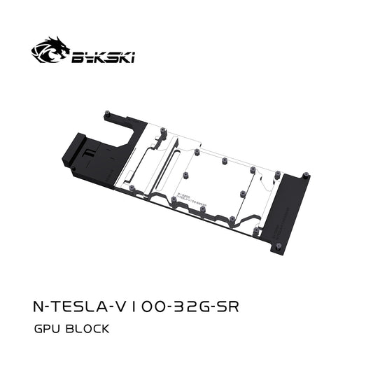 Bykski N-TESLA-V100-32G-SR Graphics Card Water Block: All-Metal Structure, NVIDIA V100