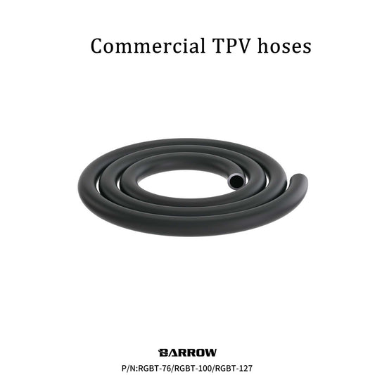 BarrowTPV water pipes are high-temperature resistant, corrosion-resistant, and anti-aging, making them ideal for server water cooling accessories. Quick-connect hoses are available in RGBT-76 style.
