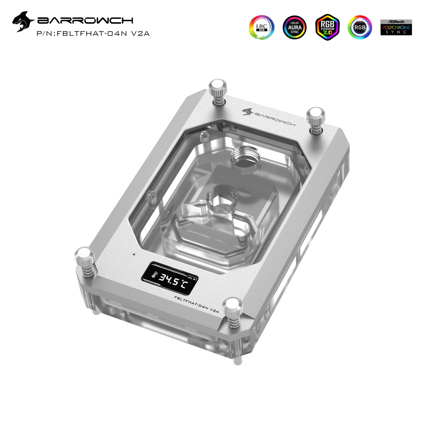 Barrow ch For AMD TR4 Threadripper X399 Platform Blocks, Digital Display Temperature 0.4mm | Water Cooling Block
