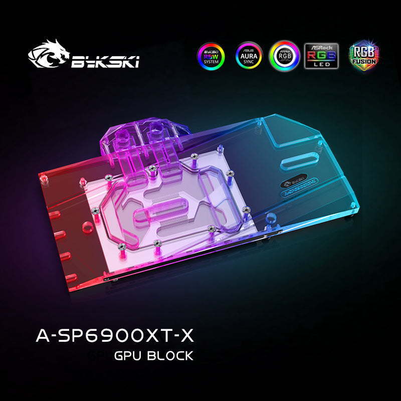 Bykski GPU Water Cooling Block For Sapphire RX 6900 XT Nitro+, Graphics Card Liquid Cooler, A-SP6900XT-X
