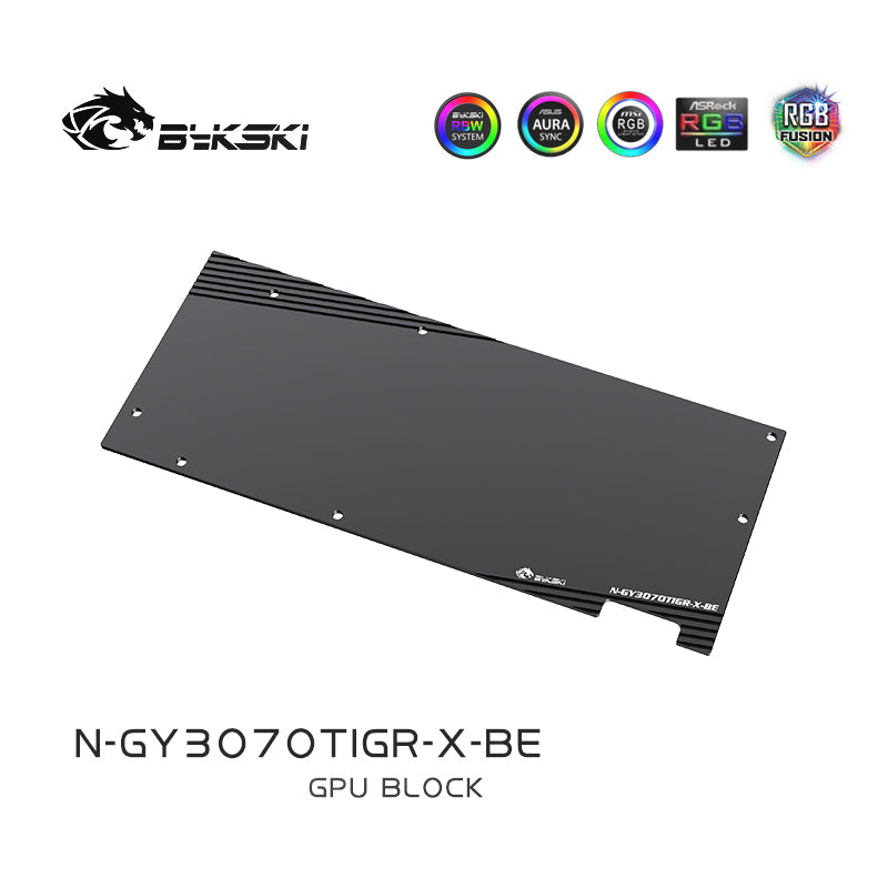 FormulaMod Bykski RTX 3070Ti full-cover GPU waterblock — silent local AI workload cooling (view 7)