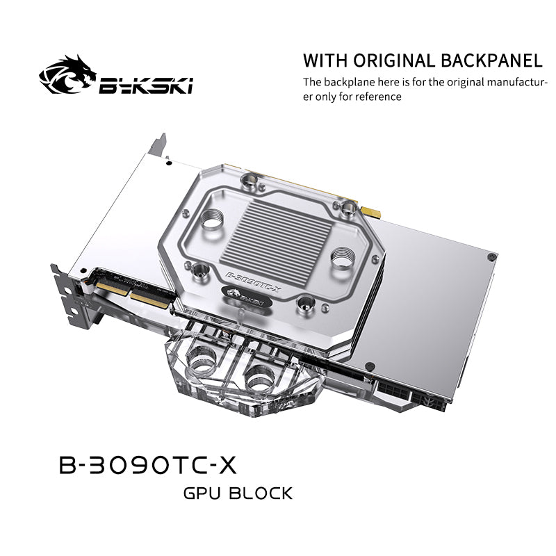 Bykski RTX 3090 GPU Backplane Water Block For All 3090 Series Graphic card, Mining Cooling Back plate Block Cooler, B-3090TC-X