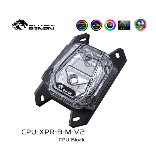 Bykski CPU Water Cooling Block For Intel/AMD, Acrylic/POM/All Metal Material Micro Waterway CPU | Water Cooling Block
