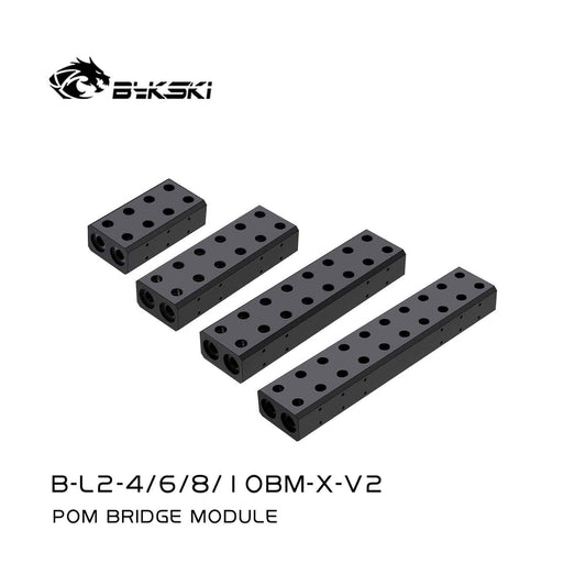 Bykski Multi Graphics Card Bridge Module, Waterway POM Connection For 4/6/8/10 Way Parallel Flow | Liquid Cooling Accessory