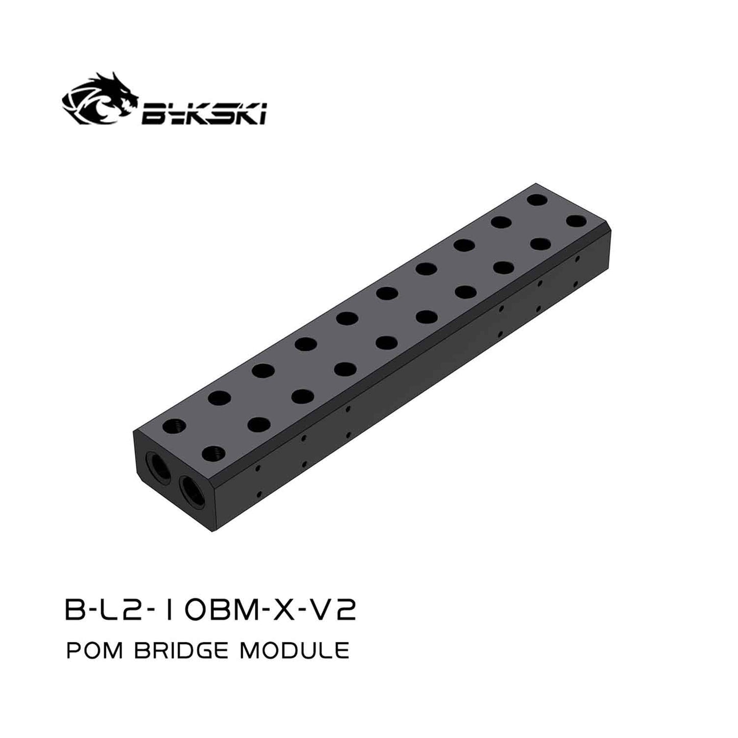 Bykski Multi Graphics Card Bridge Module, Waterway POM Connection For 4/6/8/10 Way Parallel Flow Distributor for Custom Liquid Cooling Loops,B-L2-6BM-X-V2