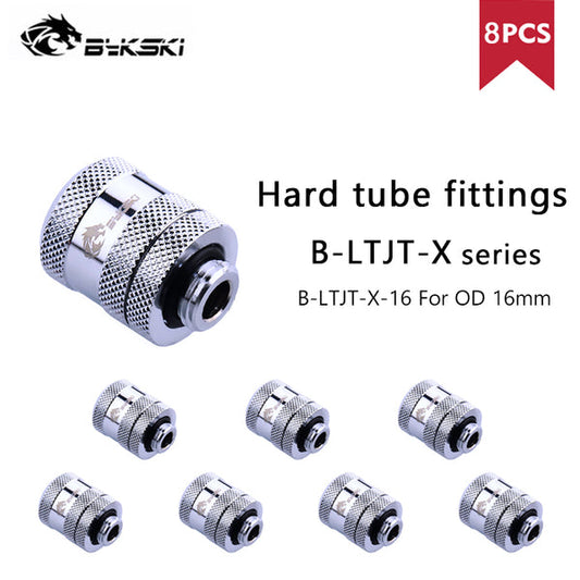 Bykski 14mm/16mm Lighting Hard Tube Fittings G1/4 Diamond Pattern In-built Light For OD14mm/OD16mm | Water Cooling Fitting