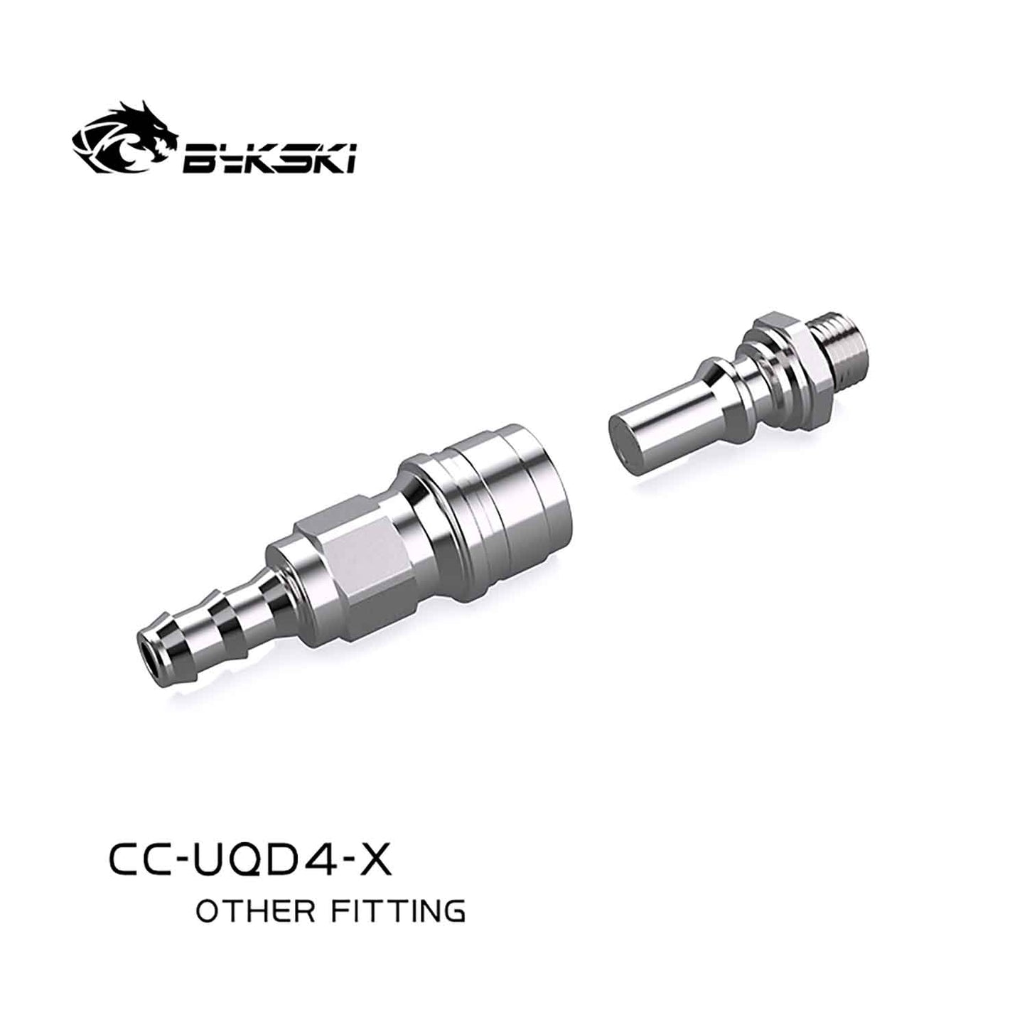 Bykski Stainless steel water stop valve, Quick release two-way stop valve, Water Cooling Quick Shut-off Drain Valve, CC-UQD2-X CC-UQD4D-X CC-UQD4-X CC-UQD6-X