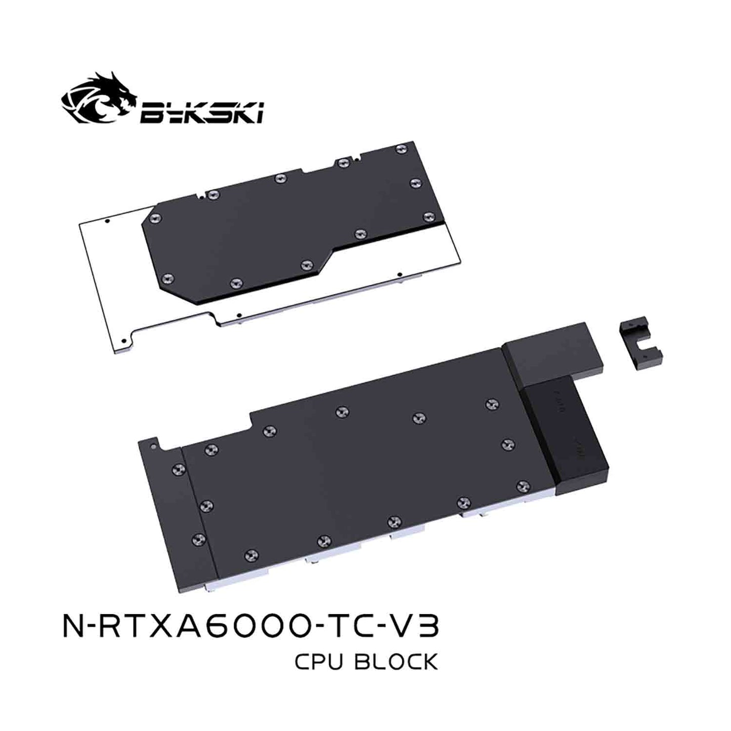Bykski GPU Block For NVIDIA TESLA A10/NVIDIA Tesla A40 48G/Leadtek RTX A6000 , High Heat Resistance Material POM + Full Metal Construction, With Backplate Full Cover GPU Water Cooling Cooler Radiator Block,N-RTXA6000-TC-V3