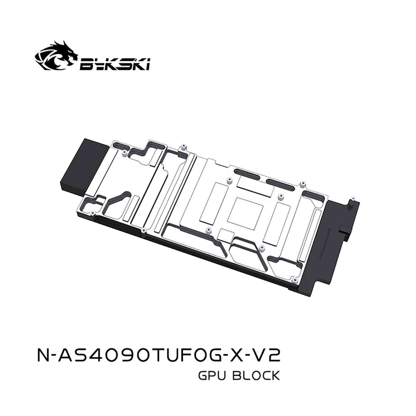 Bykski GPU Block For TUF RTX 4090/ROG RTX4090 24G/TUF RTX4070TiS 16G , High Heat Resistance Material POM + Full Metal Construction, With Backplate Full Cover GPU Water Cooling Cooler Radiator Block,N-AS4090TUFOG-X-V2