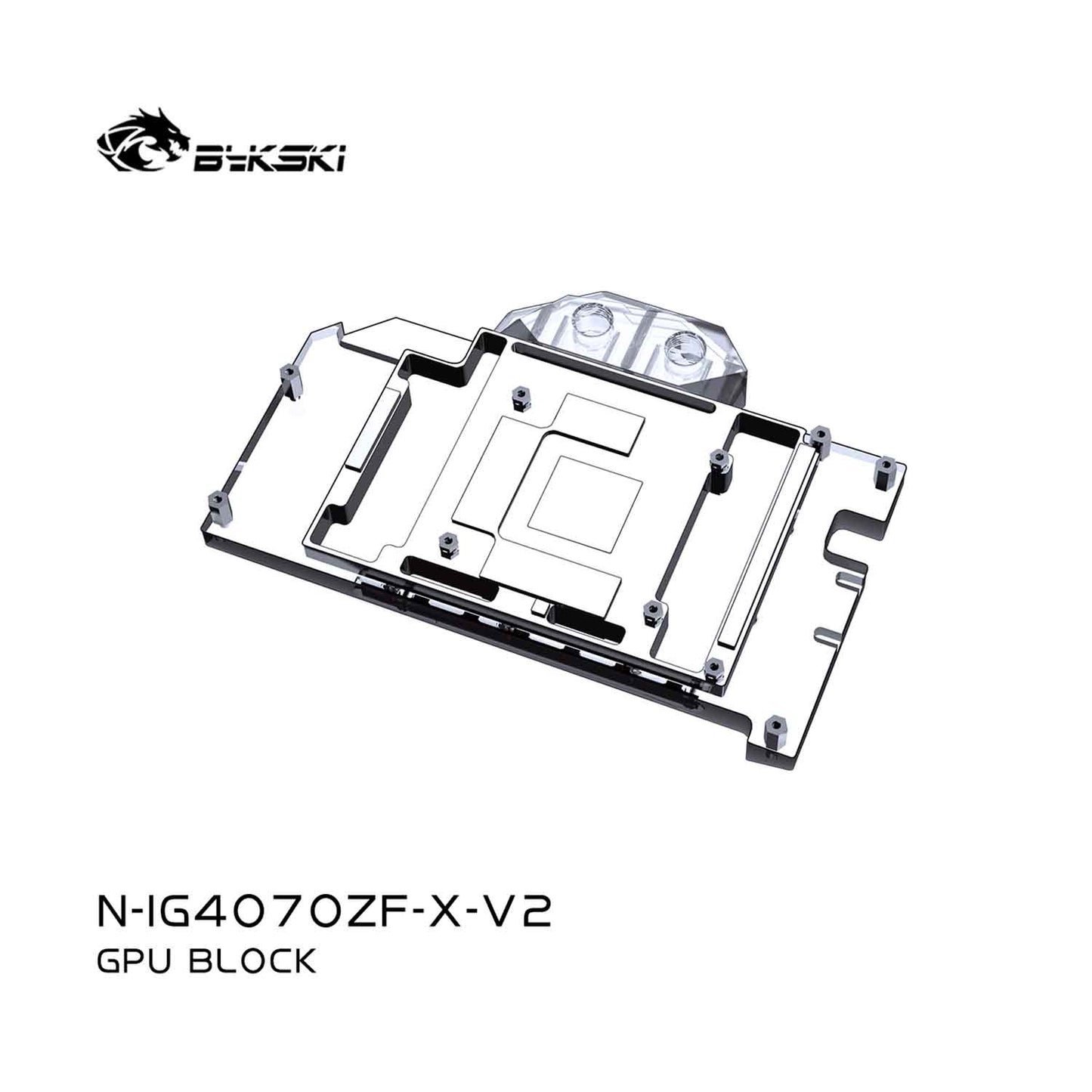 Bykski GPU Water Block For iGame GeForce RTX 4070 , Full Cover With Backplate PC Water Cooling Cooler, N-IG4070ZF-X-V2