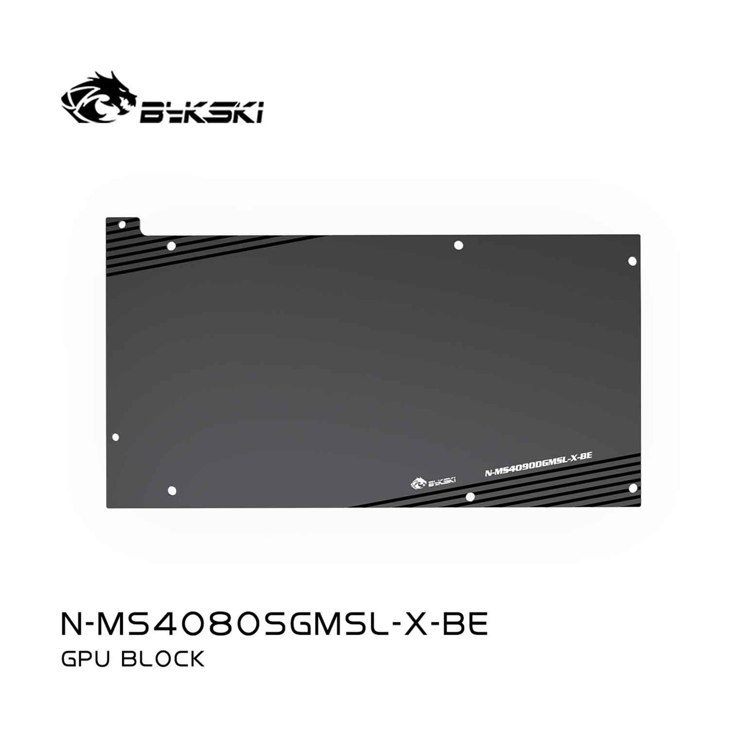 Bykski GPU Block For MSI GeForce RTX™ 4080 SUPER,Full Cover With Backplate PC Water Cooling Cooler N-MS4080SGMSL-X