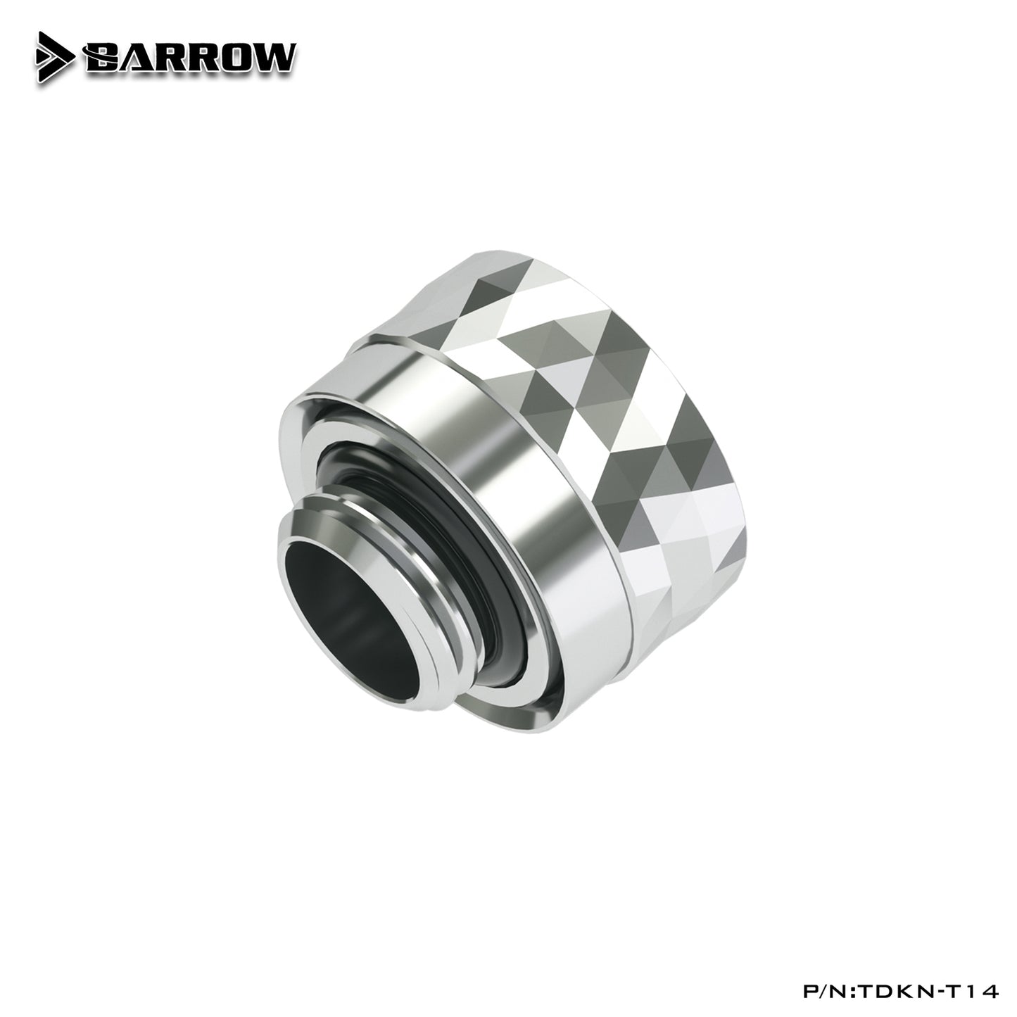 Barrow Choice Smooth OD14mm Hard Tube Fitting Hand Compression Fitting G1/4'' OD14mm Hard Pipe,TDKN-T14