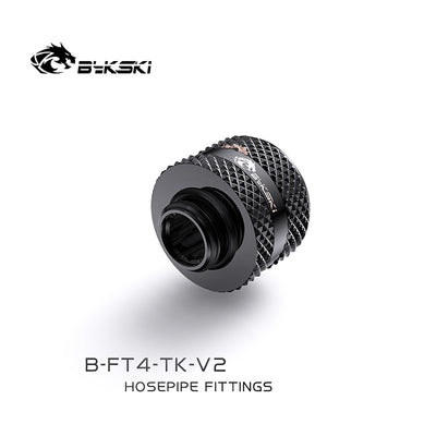 Bykski Soft Tube Fittings, G1/4" Fittings For 13x19mm 10x16mm 10x13mm Soft Tubes, B-FT4-TK-V2 B-FT3-TK-V2 B-FT3-TN-V2