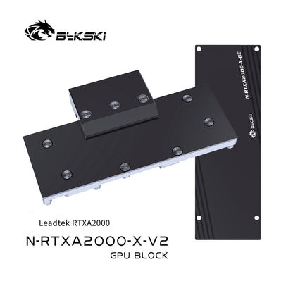 Bykski GPU Water Block , For Leadtek RTXA2000 Graphics Card Water Cooling Block With Backplate , N-RTXA2000-X-V2