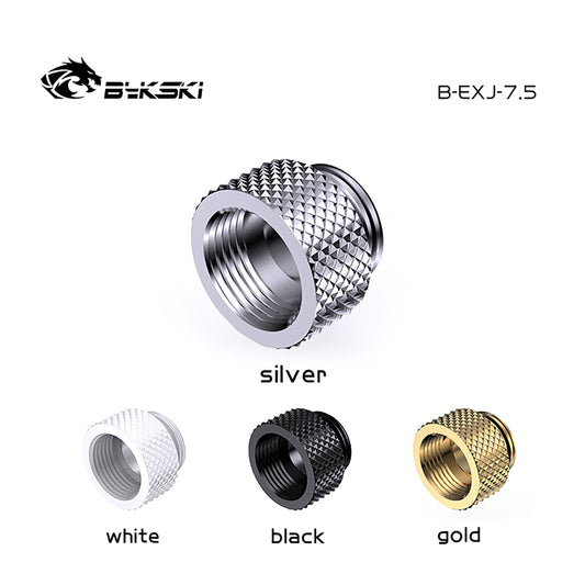 Bykski 7.5/10/15/20/25/30/35/40/50mm Male To Female Extender Fitting, Boutique Diamond Pattern, | Water Cooling Fitting