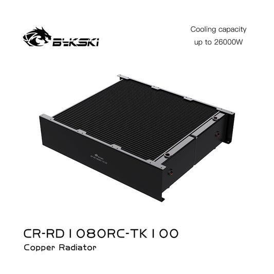 Bykski 1080 Copper Radiator High-performance Heat exchanger condenser 100mm Thickness for 12cm Fan | Custom Loop Radiator