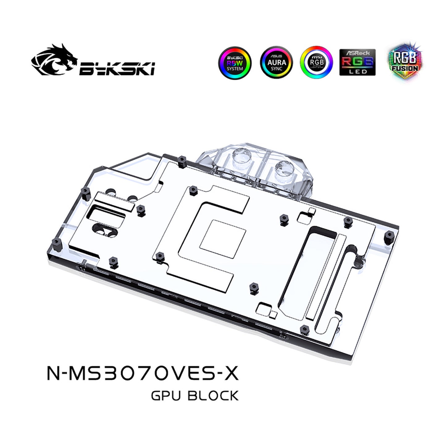 Bykski 3070 GPU Water Cooling Block For MSI RTX 3070/3060Ti Ventus, Graphics Card Liquid Cooler System, N-MS3070VES-X