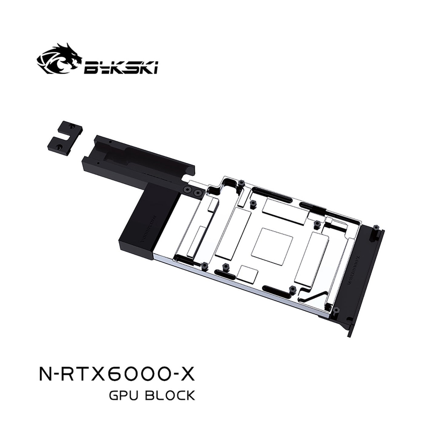 Bykski GPU Block For Nvidia RTX 6000 Ada, High Heat Resistance Material POM + Full Metal Construction, With Backplate Full Cover GPU Water Cooling Cooler Radiator Block, N-RTX6000-X
