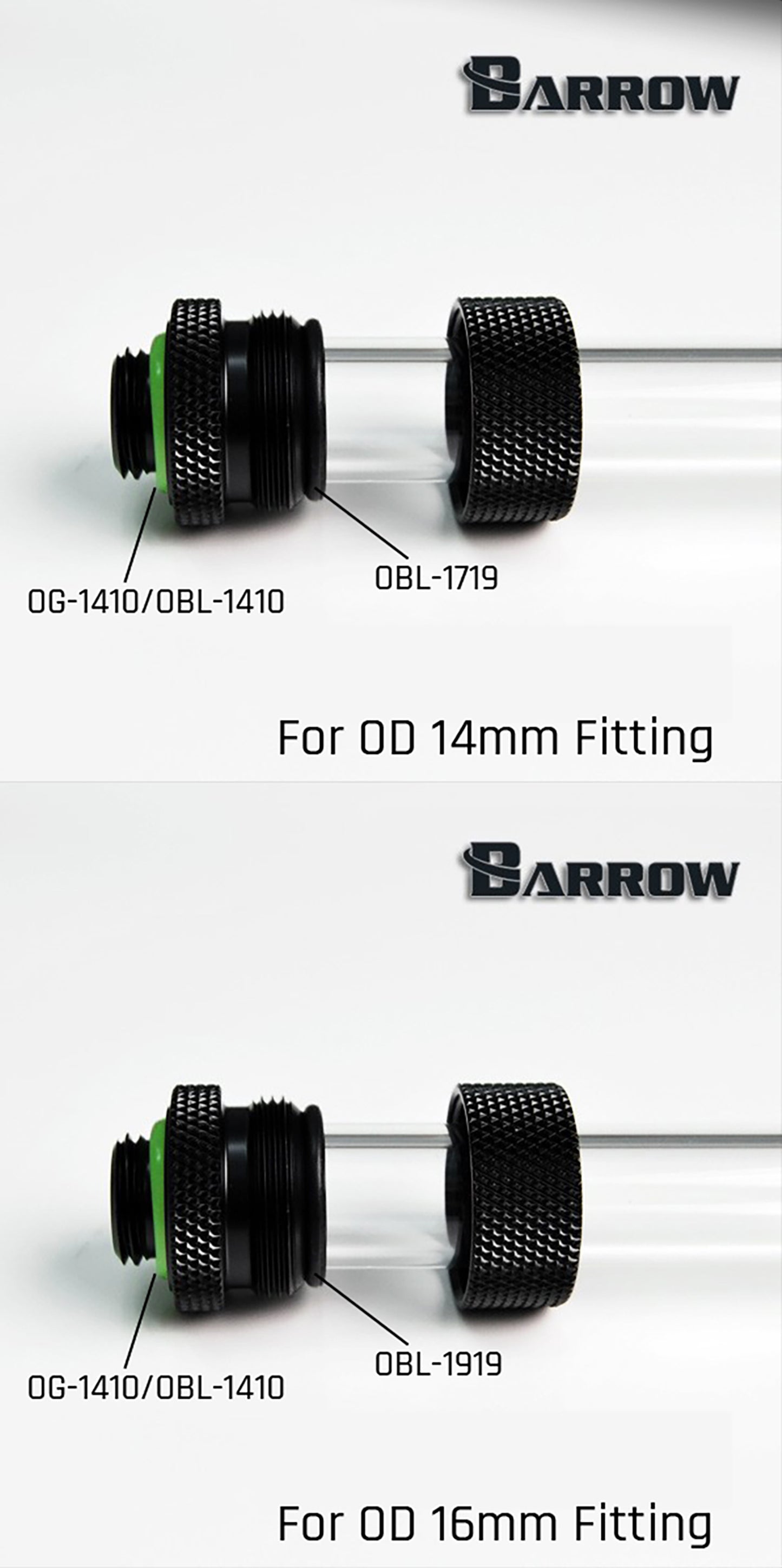 Barrow Silicone O-rings, For G1/4 Interface, For OD14/16mm Fittings, Water Cooling Practical Accessories, OBL/OG