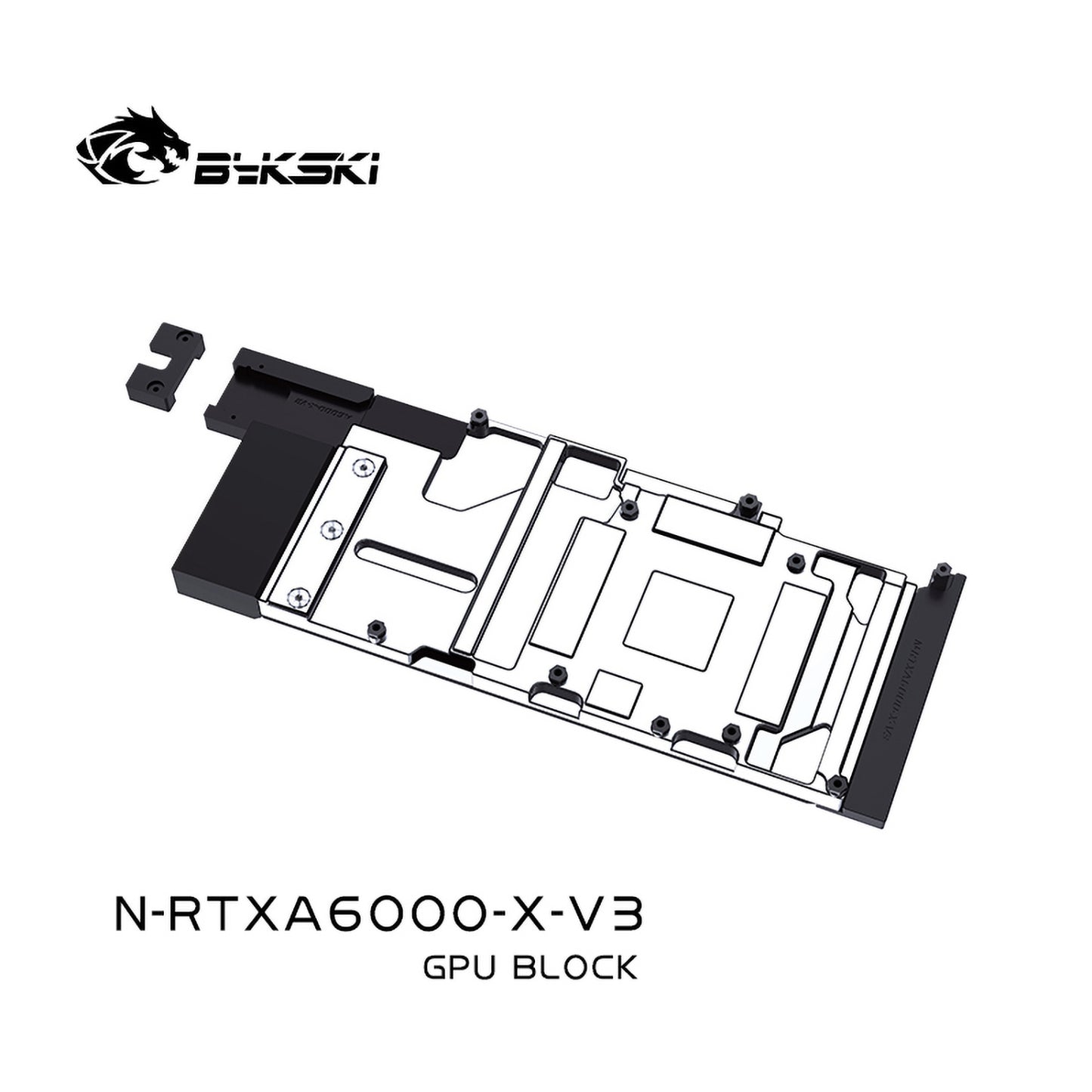 Bykski GPU Block For Leadtek RTXA6000 / Nvidia Tesla A40 48G / Nvidia Tesla A10, High Heat Resistance Material POM + Full Metal Construction, With Backplate Full Cover GPU Water Cooling Cooler Radiator Block N-RTXA6000-X-V3