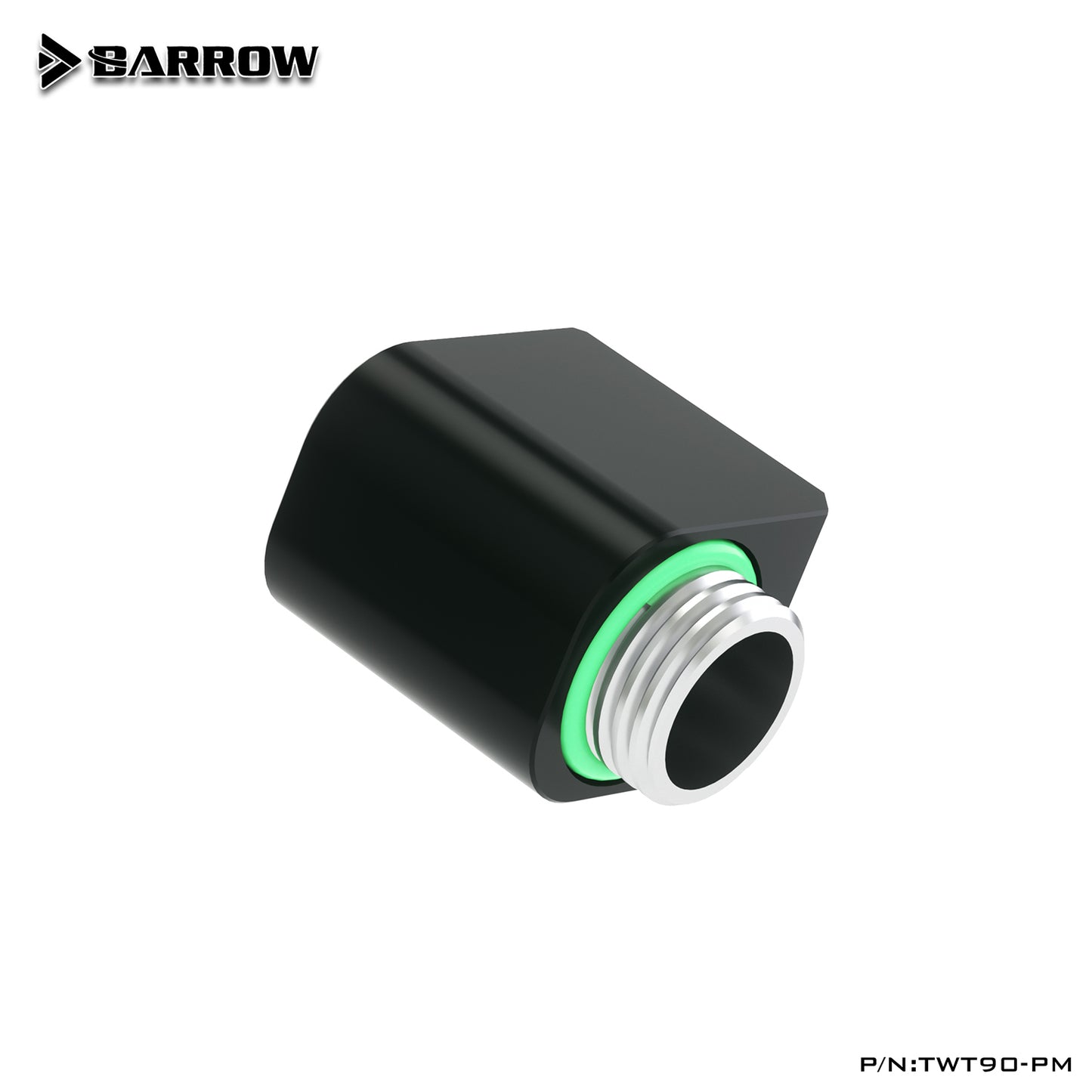 Barrow MINI 90 Degree Rotating Adapter, 21MM Adapter Fitting, Water Cooling Tube Angled Fitting, TWT90-M