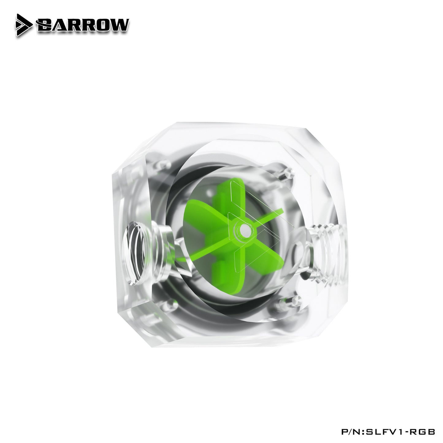 Barrow Acrylic Water Flow Meter LRC2.0(5v 3pin) Lighting System Multiple Blade Colors, SLFV1-RGB