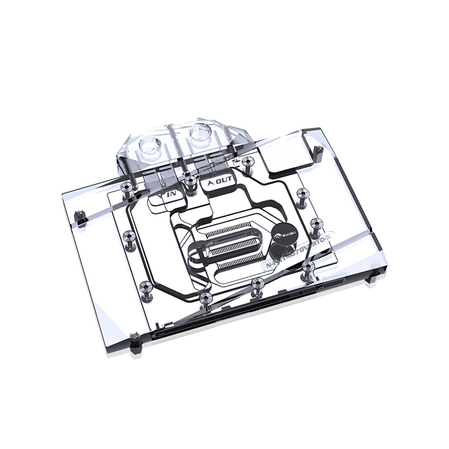 Bykski GPU Water Block For PNY RTX 4070 Gaming VERTO 12GB, Full Cover With Backplate PC Water Cooling Cooler, N-PNY4070VERTO-X