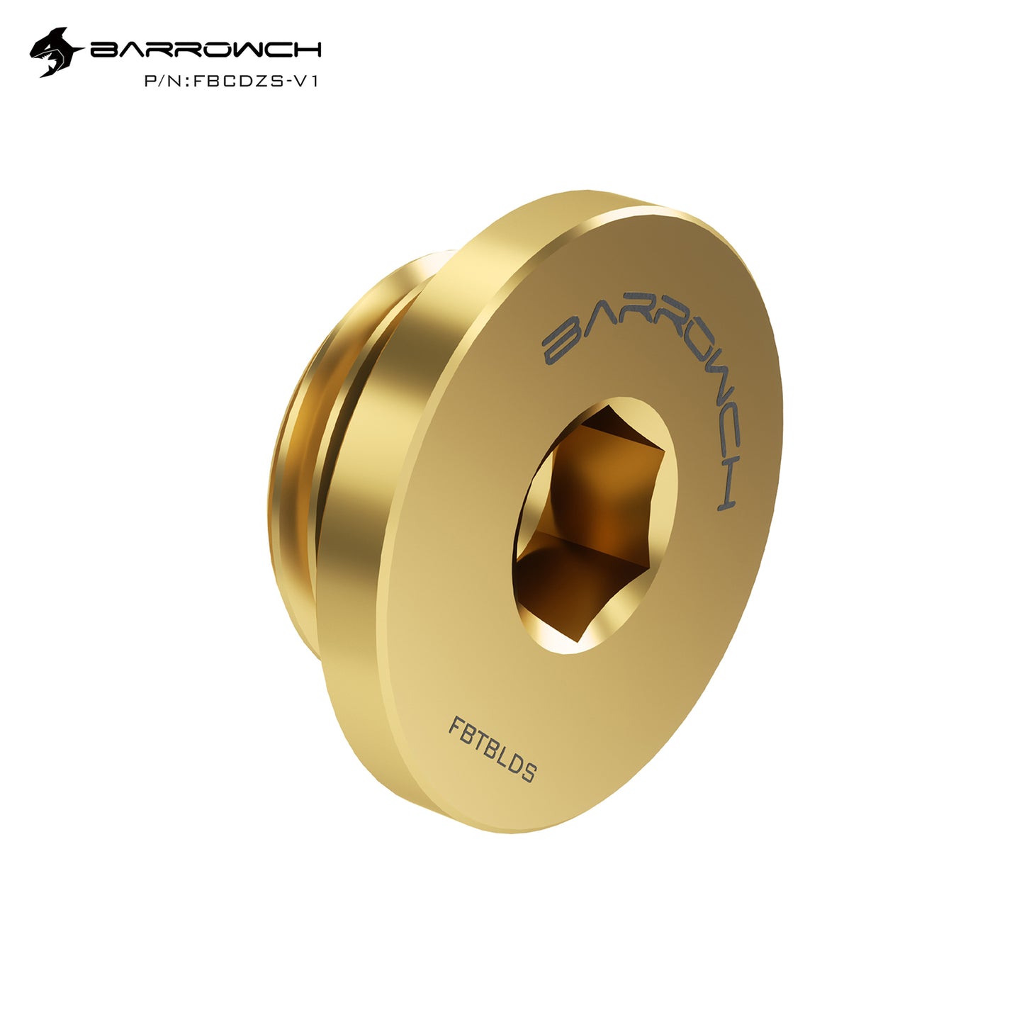 Barrowch Inner Hexagonal Plug, G1/4'' Ultra-thin Plugs, Water Stop Fitting, FBTBLDS