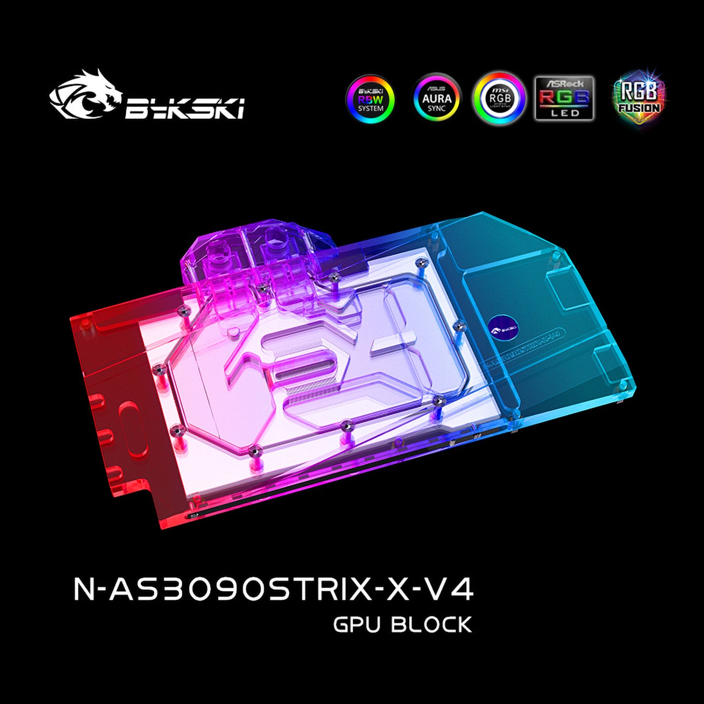 Bloc de refroidissement par eau GPU Bykski pour Asus ROG Strix RTX3090 3080Ti 3080, système de refroidissement liquide de carte graphique, N-AS3090STRIX-X-V2