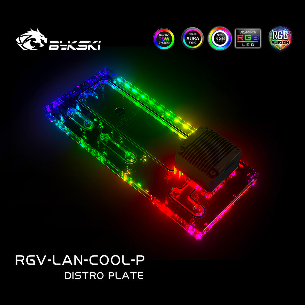 Kit de carte de voie navigable Bykski pour réservoir de refroidissement par eau d'ordinateur de boîtier Lian Li Lancool II, RGV-LAN-COOL-P