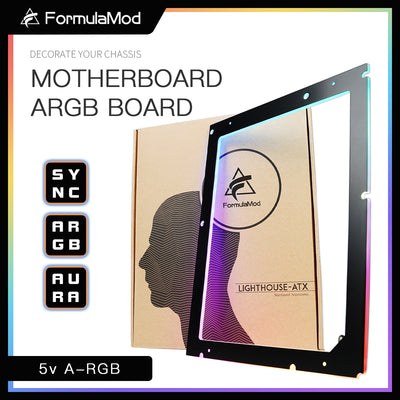 FormulaMod Lightinghouse ATX M-ATX ITX Motherboard Lighting Back Plate 5v 3Pin A-RGB LED Mobo Luminous | RGB Lighting