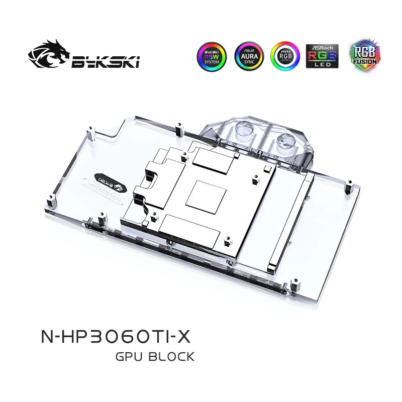 Bykski GPU Block For HP GeForce RTX 3060TI ,With Backplane Full Cover Graphics Card Liquid Cooling Radiator, N-HP3060TI-X