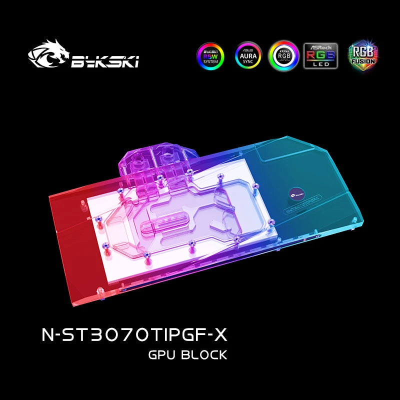 Bloc GPU Bykski pour Zotac RTX 3070TI 8GD6 PDF OC, refroidisseur liquide à couverture complète GPU refroidissement par eau N-ST3070TIPGF-X