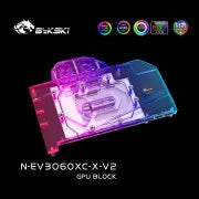 Bloc d'eau Bykski GPU pour EVGA RTX 3060Ti XC refroidisseur de refroidissement par eau à couverture complète avec plaque arrière, N-EV3060XC-X-V2