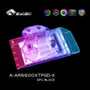 Bloc d'eau GPU Bykski pour ASRock Radeon RX 6600XT phantom Gaming D, refroidisseur de liquide de refroidissement par eau de radiateur GPU, A-AR6600XTPGD-X