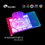 Bloc de refroidissement par eau GPU Bykski pour GeForce RTX 3090TI 24G coloré, système de refroidissement liquide de carte graphique, N-IG3090TIZF-X