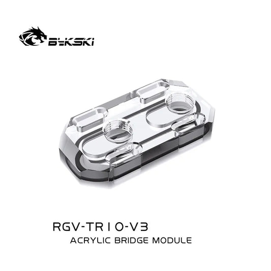 Bykski Acrylic Adjustment Module For Bykski Distro Plate, Up and Down Offset 20mm, RGV-TR10-V3 | Distro Plate