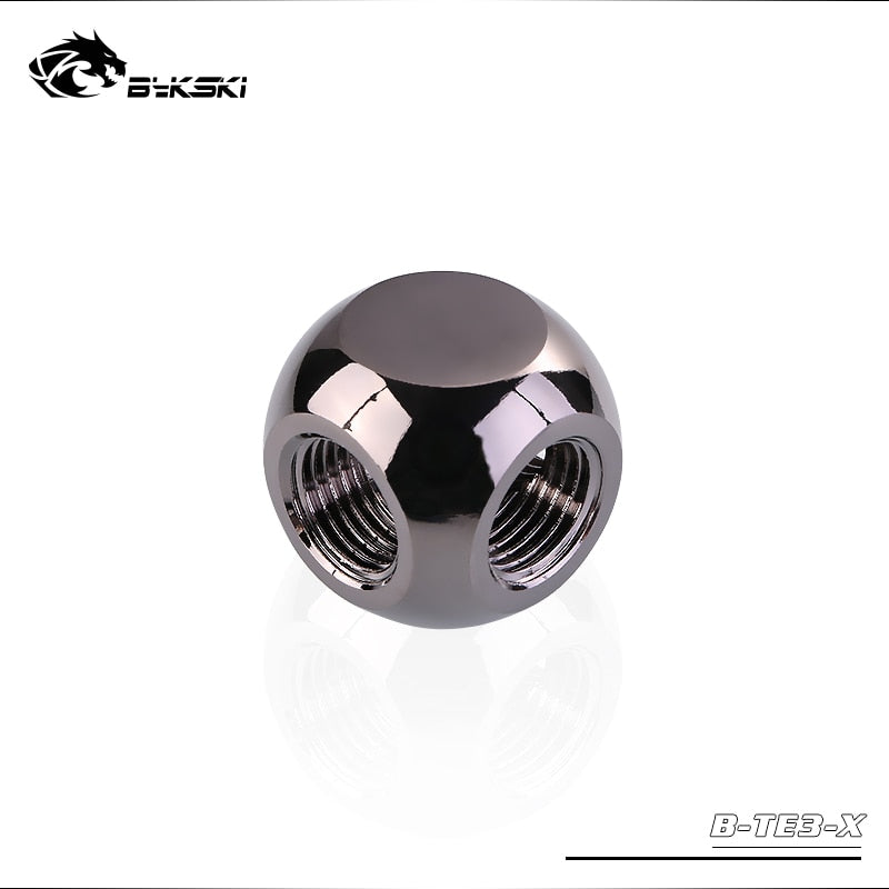 Bykski B-TE3-X, raccords Spilter cubiques à 3 voies, multicolores, raccords G1/4 à 3 canaux