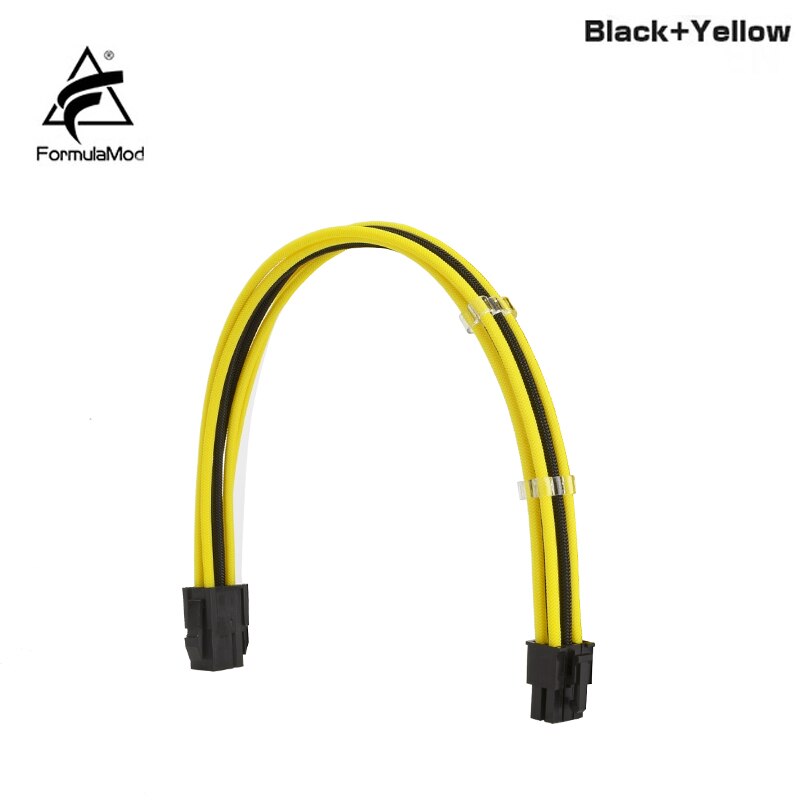 FormulaMod Fm-NP6P PCI-E 6Pin Power Extension Cable For Motherboard/GPU 6 Pin 18AWG Combination Color Extension Cables With Comb