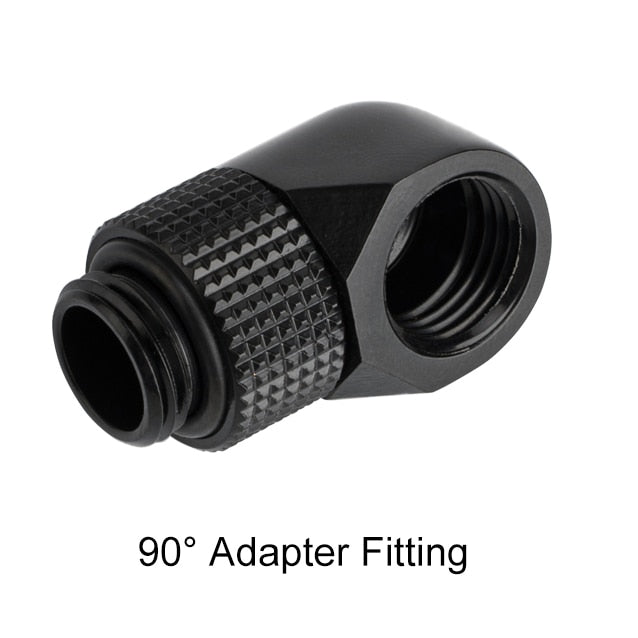 FormulaMod G1/4" thread 45 degree & 90 degree Rotary Fitting, Adapter for PC water cooling system, Silver Black