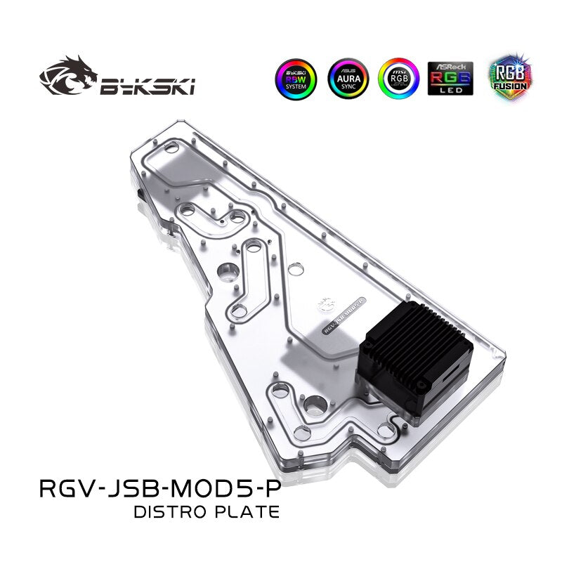 Cartes de voies navigables Bykski pour boîtier JONSBO MOD5, 5V ARGB, pour la construction d'un seul GPU, RGV-JSB-MOD5-P