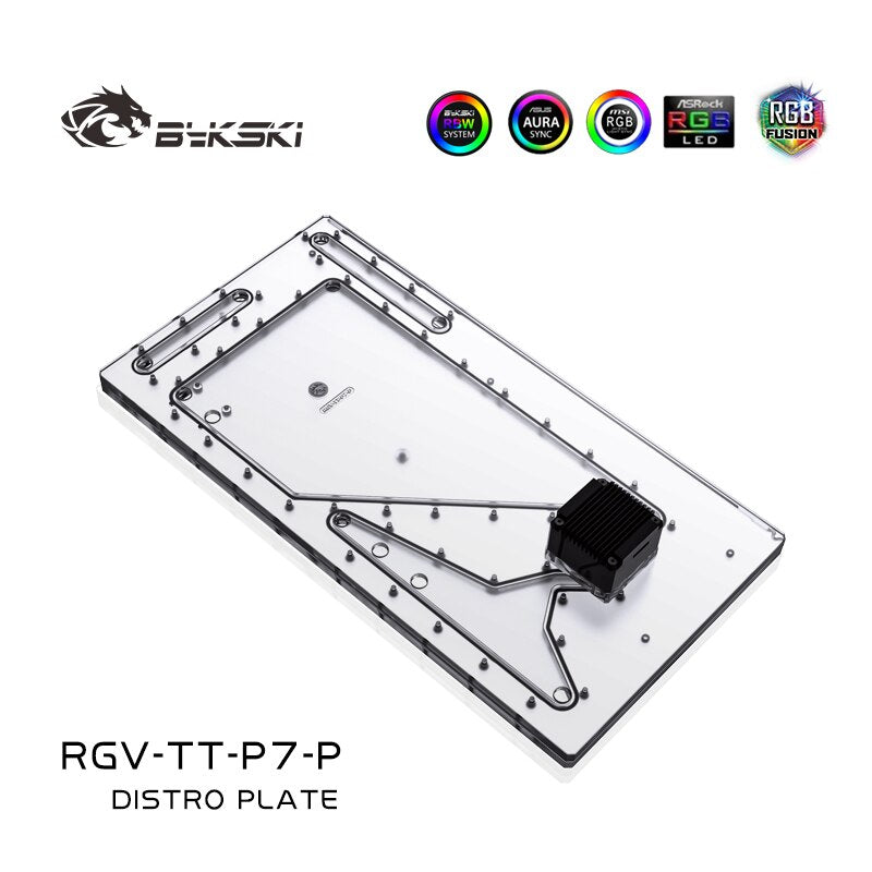 Kit de refroidissement par eau Bykski pour boîtier Thermaltake Core P7 TG, pour bloc d'eau CPU Intel et bâtiment GPU unique, RGV-TT-P7-P