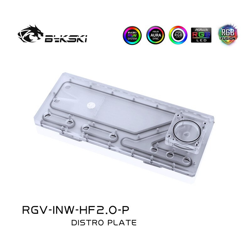 Bykski RGV-INW-HF2.0, Waterway Boards For In Win H-Frame2.0, RBW 5V Lighting, For Intel CPU Water Block & Single GPU Building